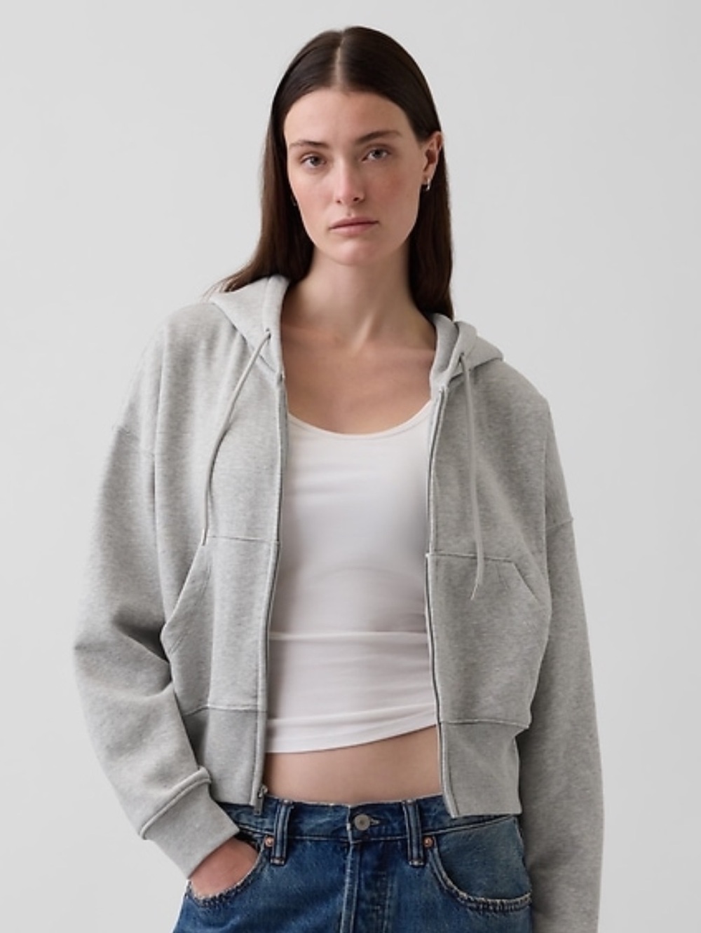 Gap Women’s Midweight Hooded Full Zip Sweatshirt. Medium